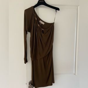 Emilio Pucci Off the shoulder brown dress
